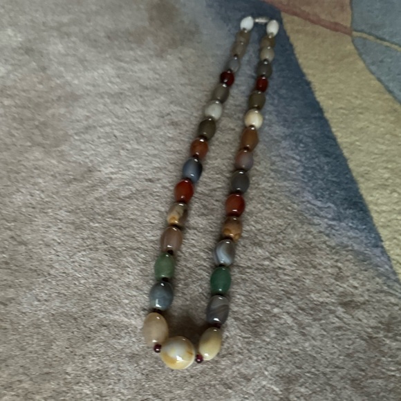 Natural agate and garnet stones neckless - Picture 5 of 6